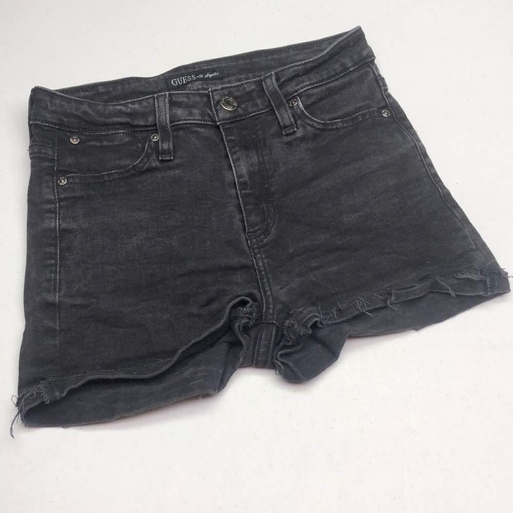 GUESS LOS ANGELES BLACKWASH JEAN SHORTS W27 ⭐️